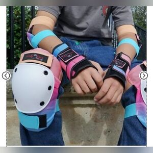 Eight Ball Kids' 8+ Pad Set 3pk - Sunset Fade: Elbow, Knee, Wrist Protection